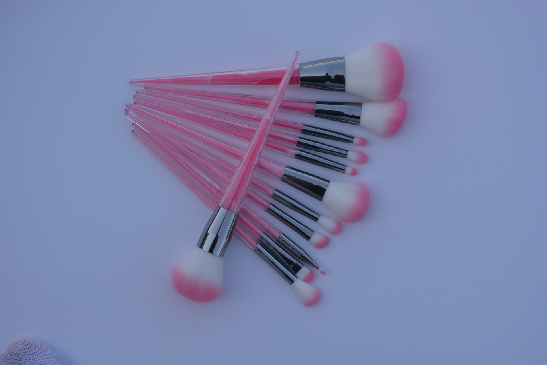 12pc Makeup Brush Set- Redish Pink