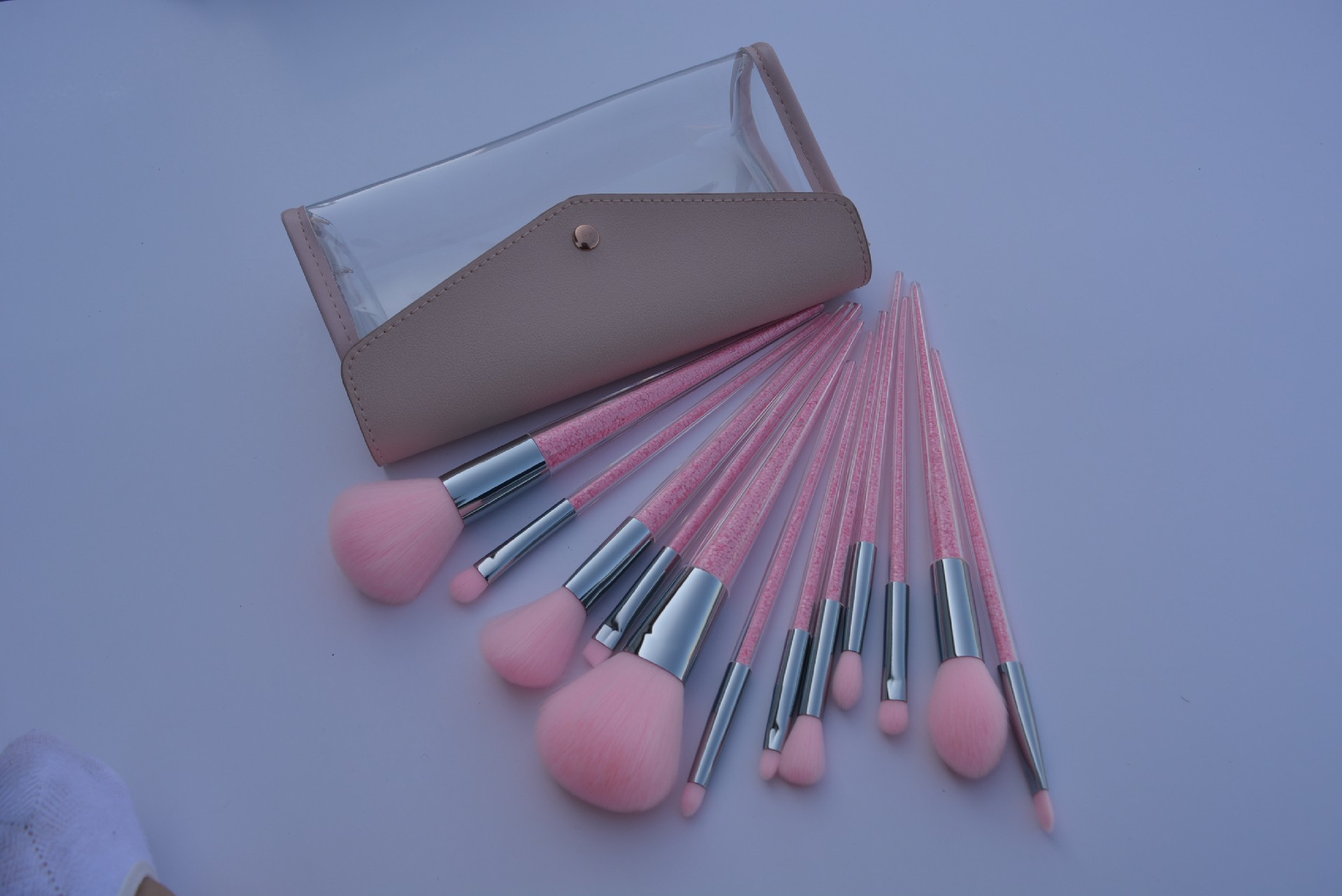 12pc Makeup Brush Set- Shinny Pink