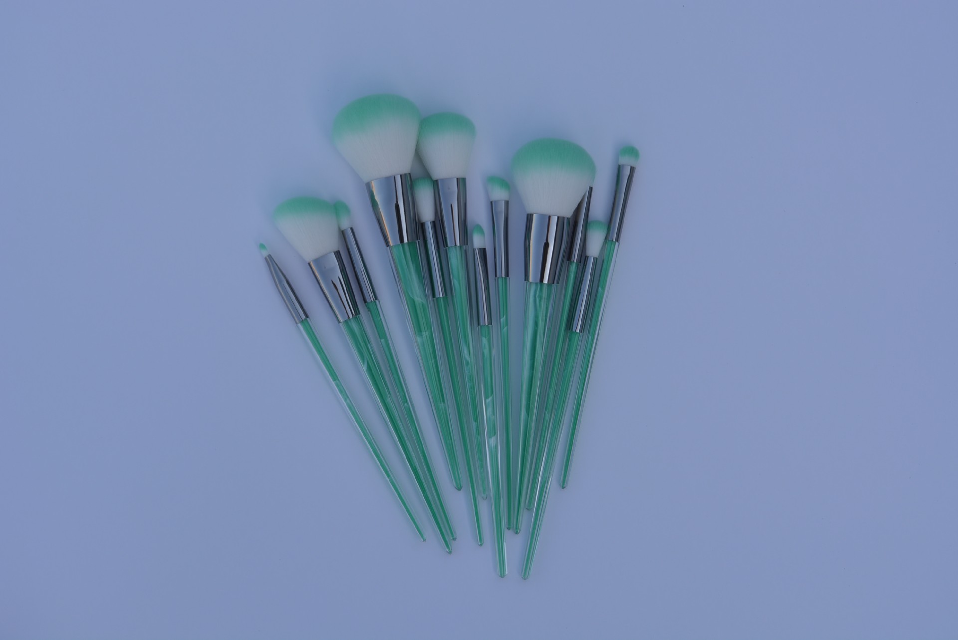 12pc Makeup Brush Set- Green