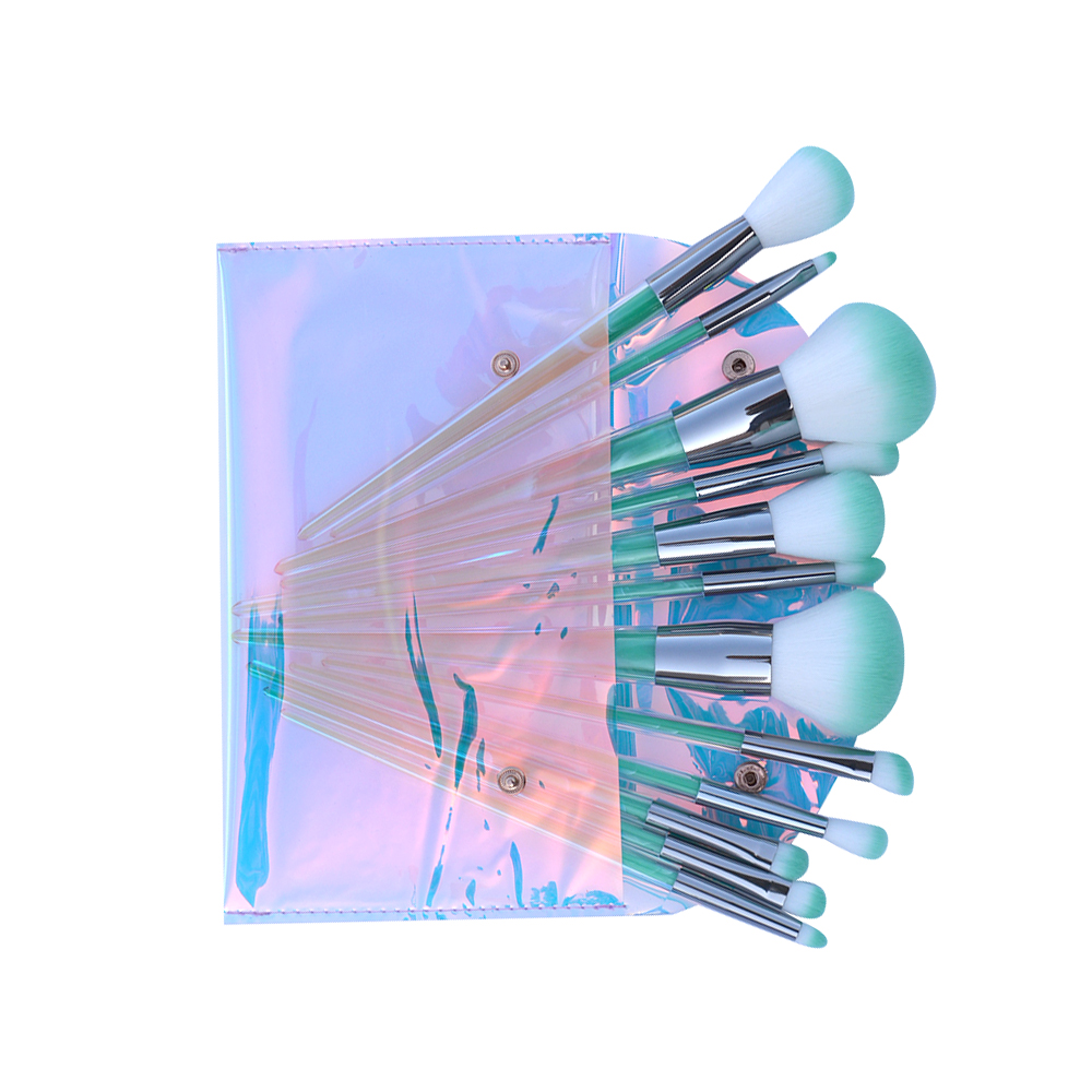 12pc Makeup Brush Set- Shinny Bright Color