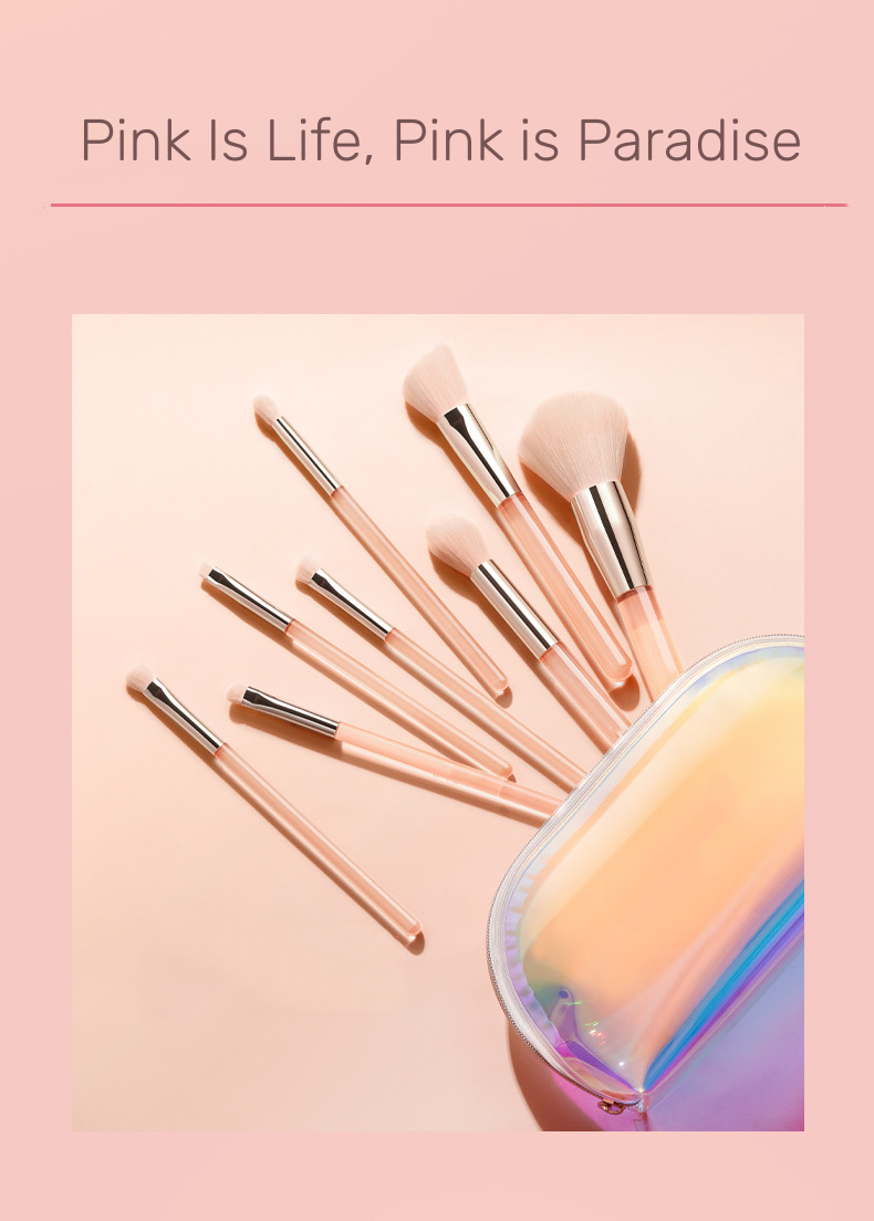 Pink Brushes bag Private label